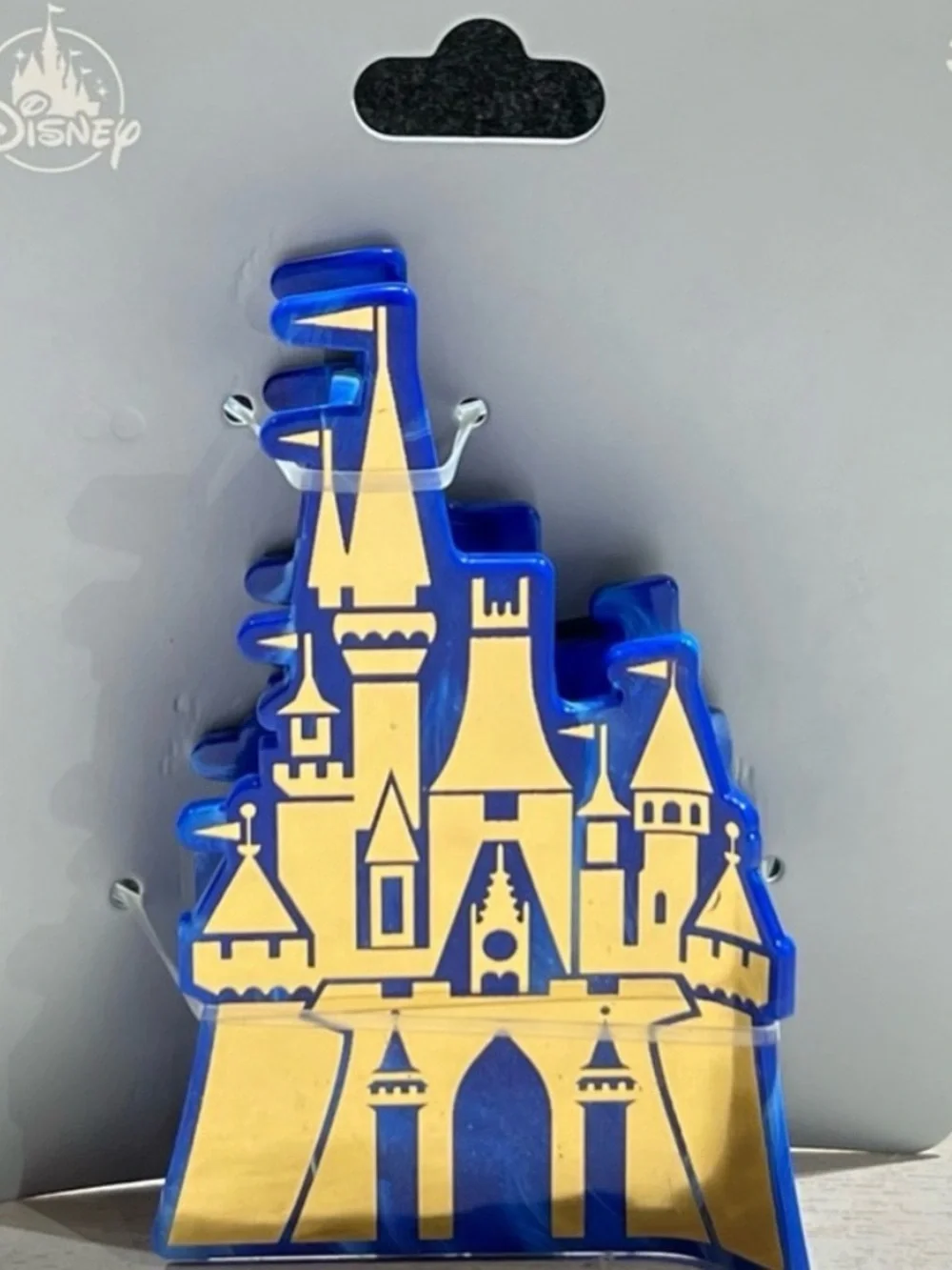 Disney Parks Blue and Gold Castle Hair Claw Clip NEW